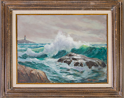 Crashing Surf, Peggy's Cove, Nova Scotia (oil)