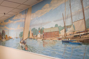 Scenes Along the Patchogue River (circa 1900), mural by Robert F. Zoeller